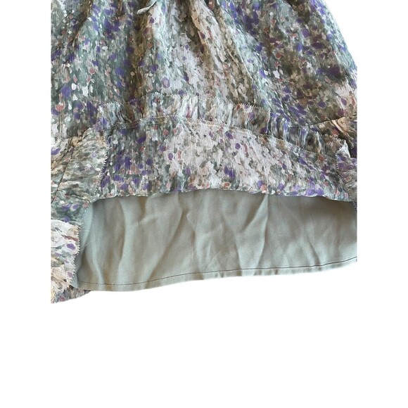 J Crew Collection Womens Green Purple Ruffles Sleeveless Silk Dress Size 10 - Picture 10 of 12